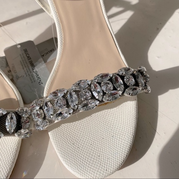 New embellished crystal white heels wedding party - Picture 3 of 12